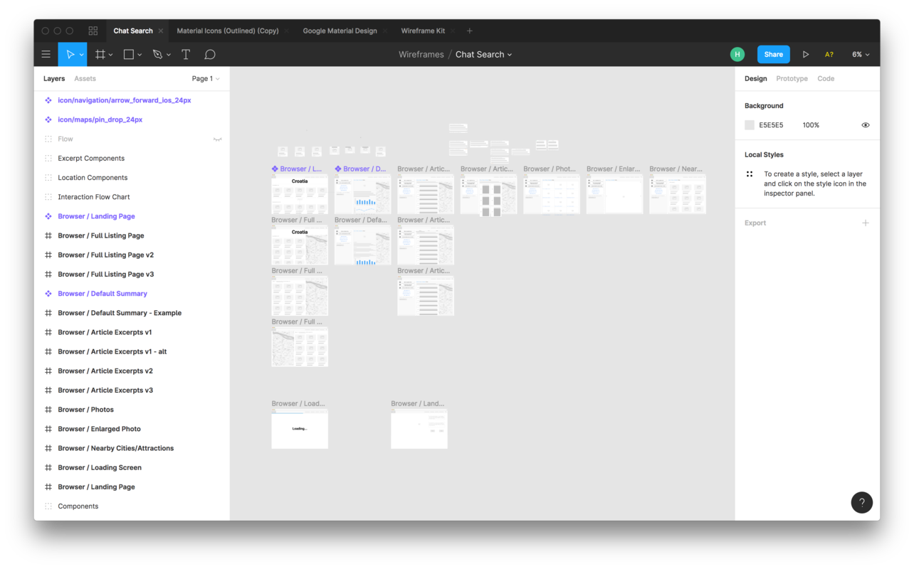 Example of Figma Mocks